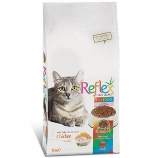 Reflex Multi Colour Tavuklu 15 kg Kedi Maması kullananlar yorumlar